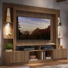 Rack Estante TV 65" com Leds Berlim Multimóveis Madeirado Rack Estante TV 65" com Leds Berlim Multimóveis Madeirado