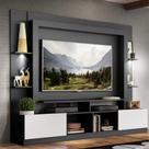 Rack Estante TV 65" com Leds Berlim Multimóveis Preto/Branco