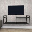 Rack estilo industrial aço cor preto prateleiras 30 cm cor preto modelo ind07prk