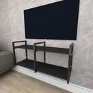 Rack estilo industrial aço cor preto prateleiras 30cm cor preto modelo ind22prk
