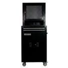 Rack fechado para computador com visor de acrílico - RLL-89 (Preto)