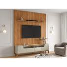 Rack Flip Com Painel Supremo 1.8 4 Portas Tv 75 Polegadas - Off White/Cinamomo Rack Flip Com Painel Supremo 1.8 4 Portas Tv 75 Polegadas - Off White/Cinamomo