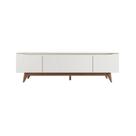 Rack Flynt 219 cm 3 Portas Natural com Off White Província