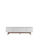 Rack Flynt para TV de até 75 polegadas 184 cm Natural c/ Branco Fosco Província