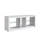 Rack Gamer ProDecor com Prateleiras de Vidro e Iluminação em LED RGB 136cm Branco - RA1360B