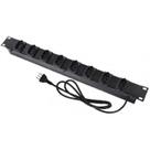 Rack Hi-Top Regua 1 U 19" C/ 8 Tomadas 2P+T Preto