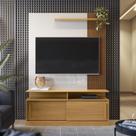 Rack Home Painel Tv Até 60 Polegadas Chicago Tauari Com Off Perolizado - Lukaliam Móveis Rack Home Painel Tv Até 60 Polegadas Chicago Tauari Com Off Perolizado - Lukaliam Móveis