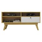 Rack Houston para Tv Até 50 Polegadas 1 Porta Valdemóveis Cor Cinamomo Off White