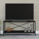 Rack Industrial para TV até 50 Polegadas 120cm 2 Prateleiras Active Yescasa Preto Ônix