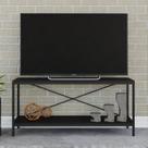 Rack Industrial para TV até 50 Polegadas 120cm 2 Prateleiras Active Yescasa Preto Ônix