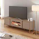 Rack Juquehy para TV 75” 4 Portas Nichos e Iluminação LED