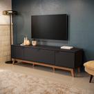 Rack Kappesberg 3 Portas 3D Preto Fosco 180cm