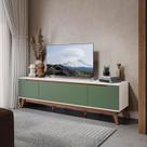 Rack Kappesberg 3 Portas Branco/Verde Oliva 180cm