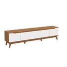 Rack Kappesberg 3 Portas Canela/Branco 218cm Rack Kappesberg 3 Portas Canela/Branco 218cm