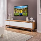 Rack Kappesberg 3 Portas Canela/Branco 218cm Rack Kappesberg 3 Portas Canela/Branco 218cm