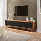 Rack Kappesberg 3 Portas Canela/preto Fosco 218cm