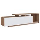 Rack Linea para TV até 50 Polegadas com 2 Portas Basculantes e Nichos B91 Montana Branco Emovell