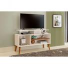 Rack Lion Sala Estar Estante Com Nichos E Prateleiras Cor:off/canela