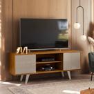 Rack Lisboa para TV até 55 polegadas - Fendi/ Naturale - Madetec