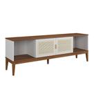 Rack Madeira Maciça 2 Portas Viena Branco