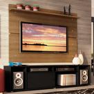 Rack Madesa Cancun e Painel para TV até 65 Polegadas - Preto/Rustic