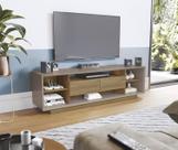 Rack Madrid Kappesberg M940 com 2 gavetas cor Nogueira Fendi