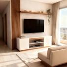Rack MDF 107cm Nichos Ideal Sala de Estar