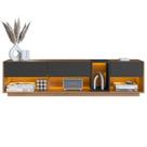 Rack Moderno Com Led 03 Gavetasavetas 180cm Mel Grafite Proddy