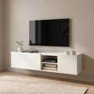 Rack Moderno para TV até 52 Polegadas MDF 155cm Moderno com Portas e Nichos Decorativos Rack Moderno para TV até 52 Polegadas MDF 155cm Moderno com Portas e Nichos Decorativos