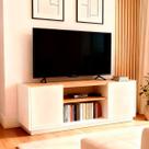 Rack Moscou Com Rodapé Para Sala Tv Até 45 Polegadas Home