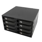 Rack móvel Syba Full Metal de 8 compartimentos SATA/SAS HDD/SSD de 2,5 polegadas
