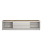 Rack New Lincoln 195cm para TV de até 60" 2 Gavetas Cinamomo Off White Província