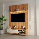 Rack Nobre com Painel Ripado para Tv até 75 Polegadas 250cmx184,5cm Evolution