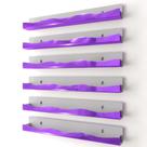 Rack organizador de esmaltes montado na parede YMVV Purple 38cm Rack organizador de esmaltes montado na parede YMVV Purple 38cm