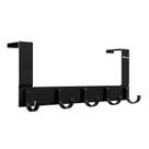 Rack organizador de ganchos de porta Anjuer 5 ganchos Black Metal