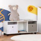 Rack Organizador de Nichos Infantil De Brinquedos Kalel 100% MDF