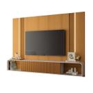 Rack Painel Para Tv 85 Polegadas kansas 219x164 - Cinamomo-Off White - EdeCasaMoveis