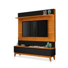 Rack Painel Para Tv até 75 Polegadas Antalya Preto Freijó Luapa