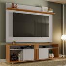 Rack Painel Ripado para TV até 70 Polegadas 180cmx187cm Com Marrom Freijó Trend/Off White Tx