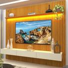 Rack Painel Ripado para TV até 90 Polegadas com LED 100% MDF 228,8cmx250cm 3 Gavetas Marrom Naturale/Off White Rack Painel Ripado para TV até 90 Polegadas com LED 100% MDF 228,8cmx250cm 3 Gavetas Marrom Naturale/Off White