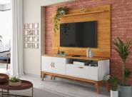 Rack + Painel SI 1.60m Estilo Retrô Para TV Até 60'' Cor Cinamomo / Branco Rack + Painel SI 1.60m Estilo Retrô Para TV Até 60'' Cor Cinamomo / Branco