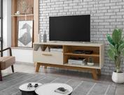 Rack Paládio em Madeira Off-white Cinamomo para TV até 55 Polegadas Móveis Bechara
