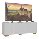 Rack Para Até 50" Com 4 Portas Branco Natural