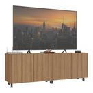 Rack Para Até 50 Polegadas Com E Rodízios Mp1069 Rustic Rustic