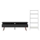 Rack para até 65 Polegadas Estante Escada Preto branco