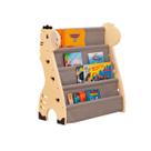 Rack Para Livros Infantil, Bookshelf Montessoriano Girafa