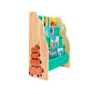 Rack Para Livros Infantil, Livreiro Montessoriano Capivara Verde