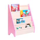 Rack para Livros Infantil, Standbook Montessoriano Rosa Rack para Livros Infantil, Standbook Montessoriano Rosa
