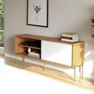 Rack para Sala 144cm Pés Metal 100% MDF Dalla Costa Casa Lar