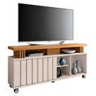 Rack para Sala Bancada de Tv 50 Pol. 136cm Briz H01 Off White/Cinamomo - Mpozenato Rack para Sala Bancada de Tv 50 Pol. 136cm Briz H01 Off White/Cinamomo - Mpozenato